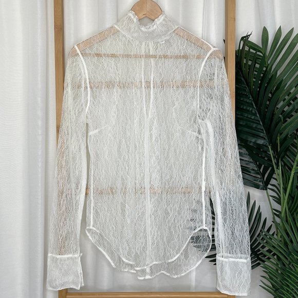 Witchery Tops - SOLD Witchery Cream Lace Blouse Top 12